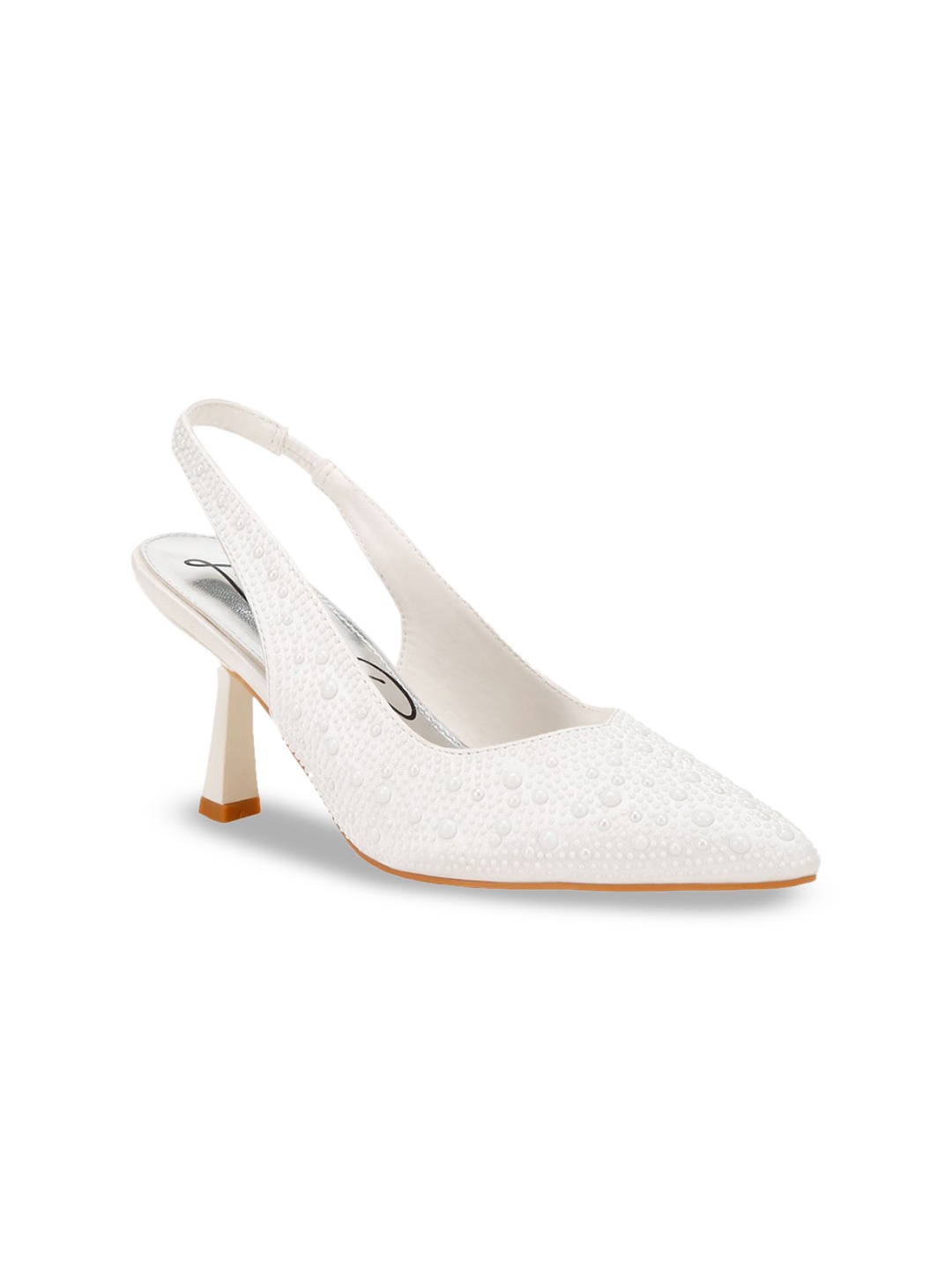 

London Rag Embellished Stiletto Pumps, White