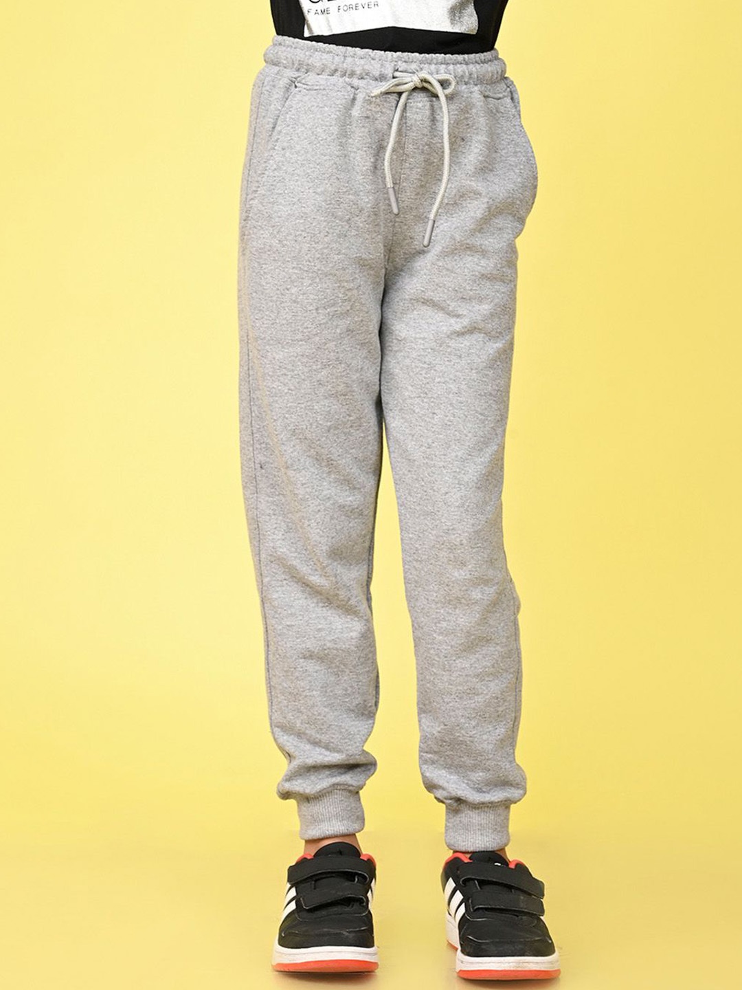 

NUSYL Girls Mid-Rise Joggers, Grey