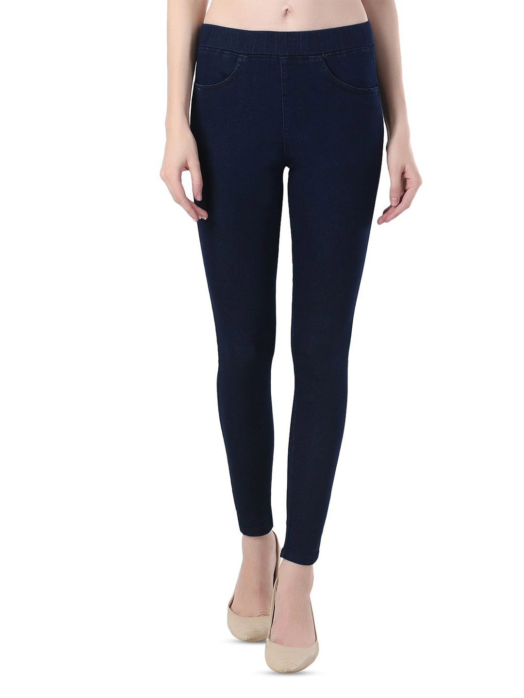 

3BUTTERFLIES Women Skinny Fit Denim Jeggings, Blue