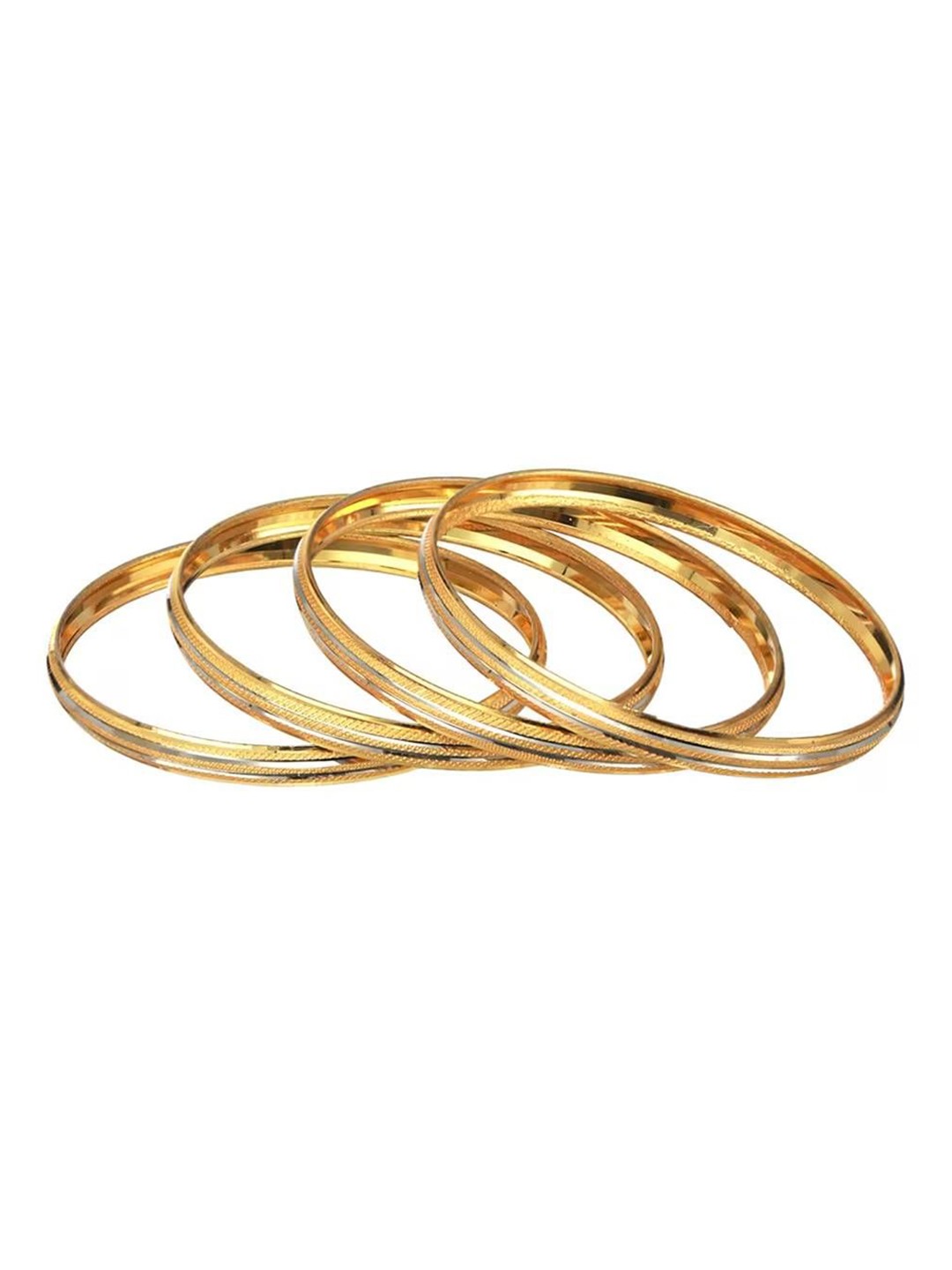

The Pari Set Of 4 Gold-Plated intricate textured Bangles