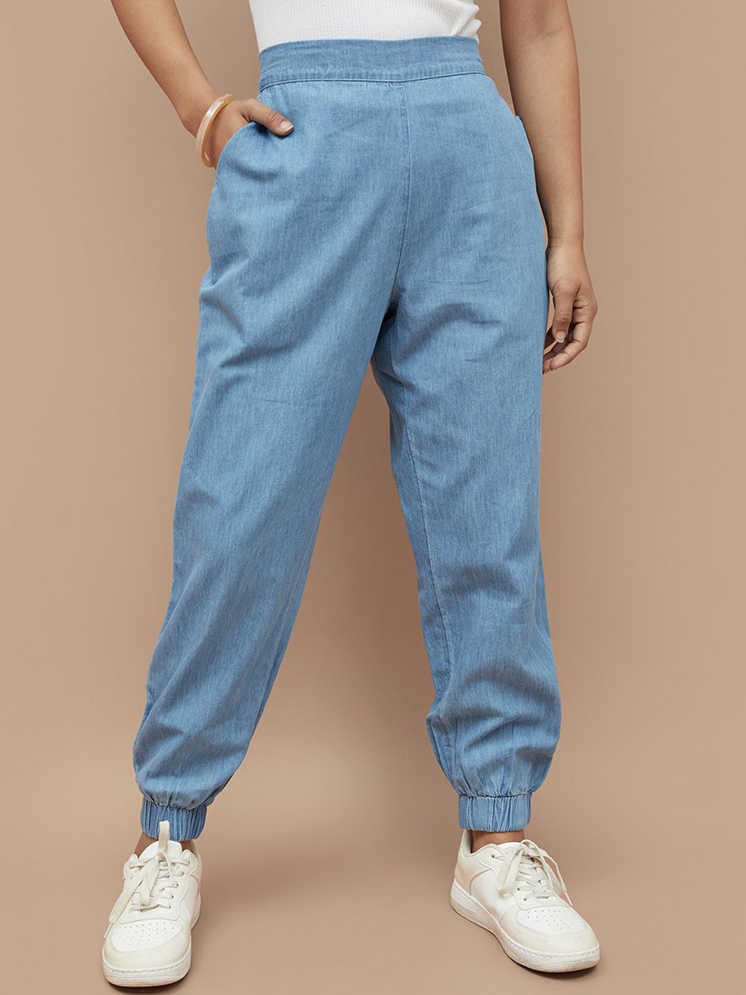 

Colour Me by Melange Women Joggers Trousers, Blue