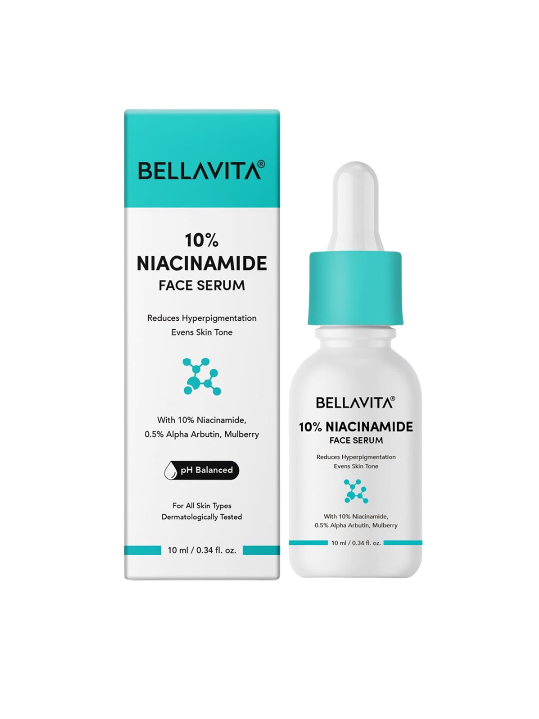 

Bella Vita Organic 10% Niacinamide Face Serum With 0.5% Alpha Arbutin-10ml, White
