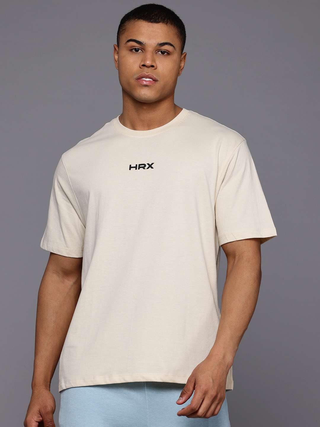

HRX by Hrithik Roshan Printed Lifestyle T-shirt, Beige