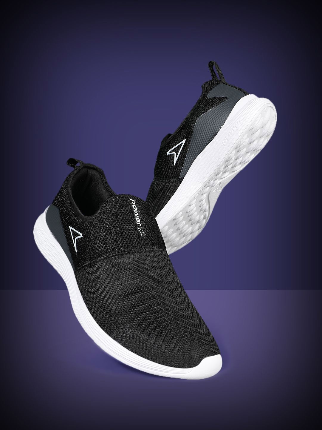 

Power Men Mesh Walking Non-Marking Shoes, Black