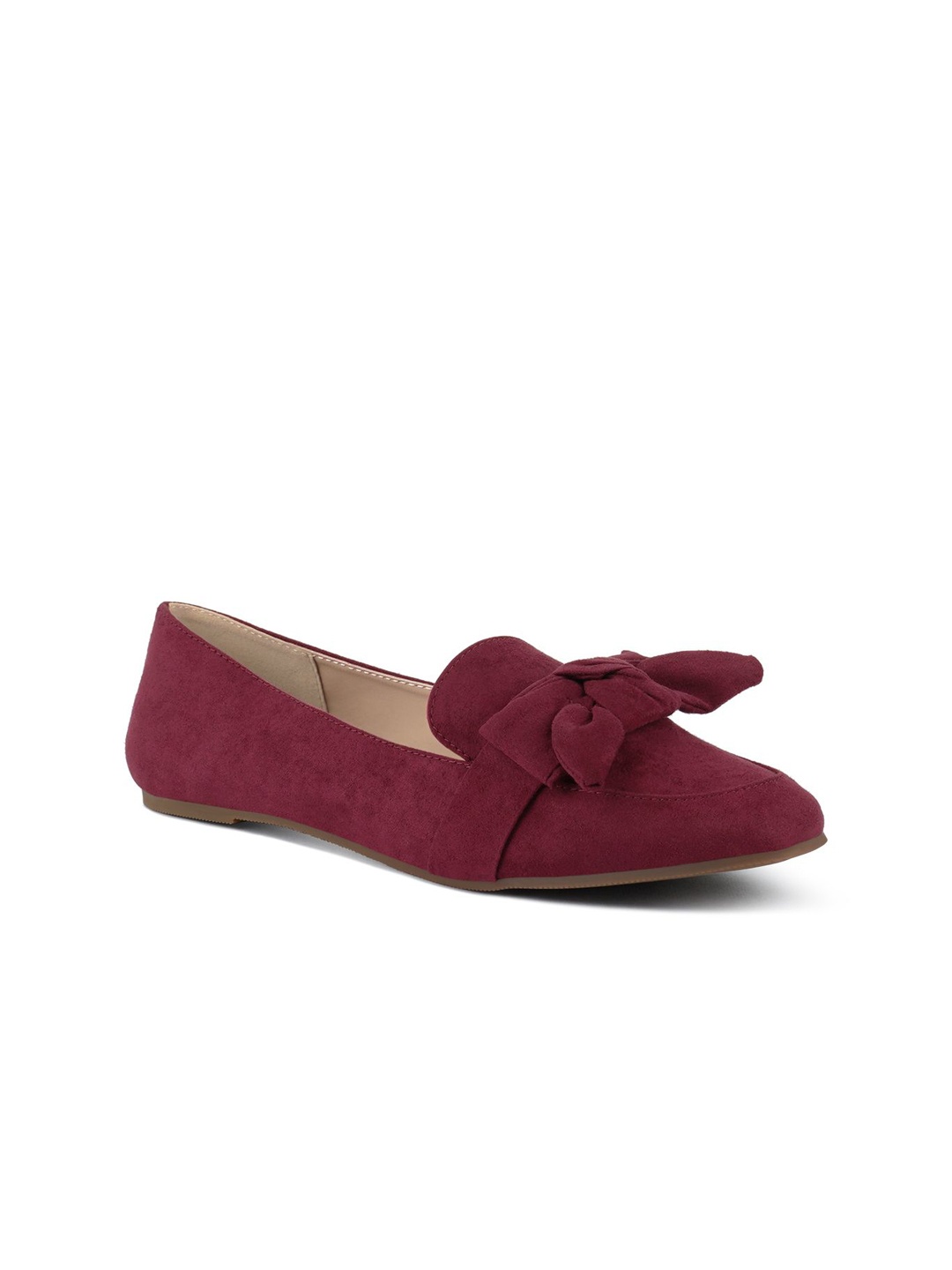 

London Rag Women Pointed Toe Loafers, Red