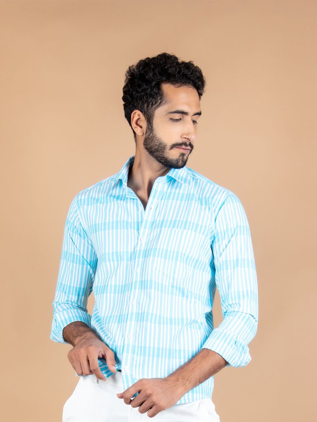 

Tistabene Men Standard Spread Collar Tartan Checked Cotton Casual Shirt, Blue