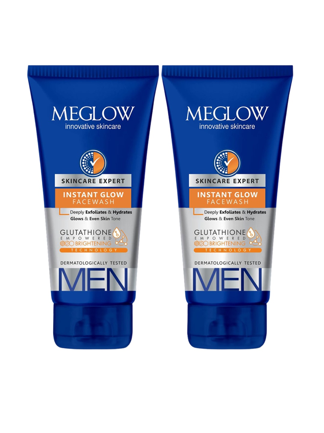 

MEGLOW Set Of 2 Instant Glow Face Wash - 100g Each, Navy blue