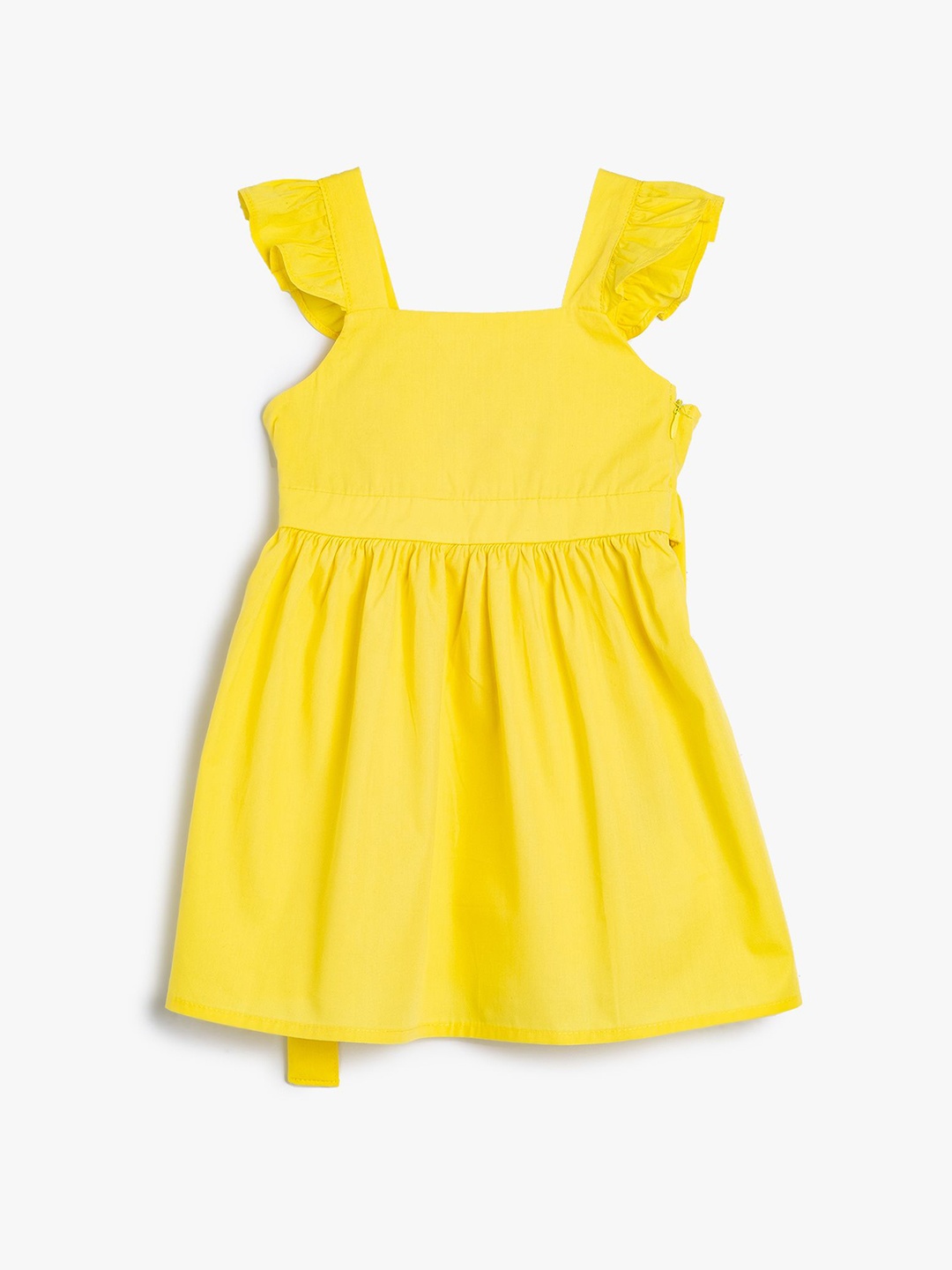 

Koton Solid Fit & Flare Dress, Yellow