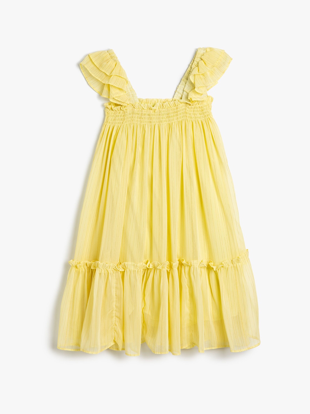 

Koton Solid A-Line Flared Dress, Yellow