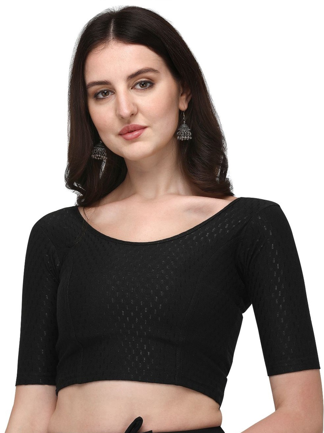 

JUMKHAA Blouson Crop Top, Black