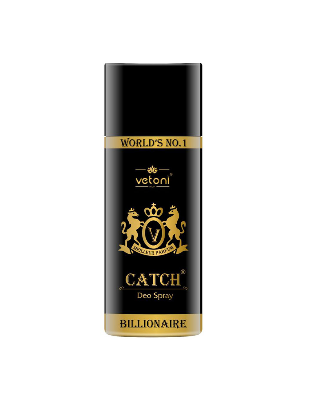 

VETONI Catch Long Lasting Deo Spray 165 ml, Black