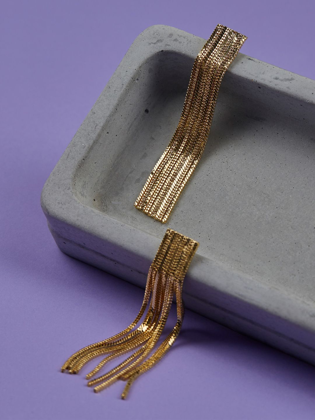 

The Slow Studio Gold-Plated Tasselled Classic Drop Earrings