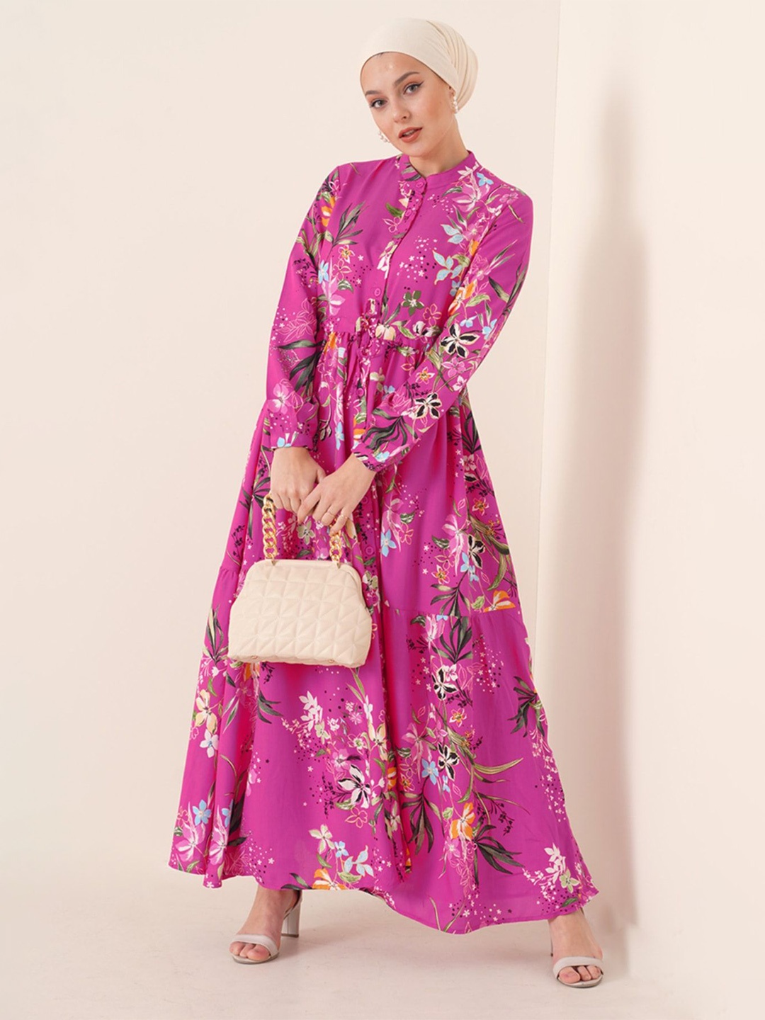 

BIGDART Floral Printed Maxi Dress, Na