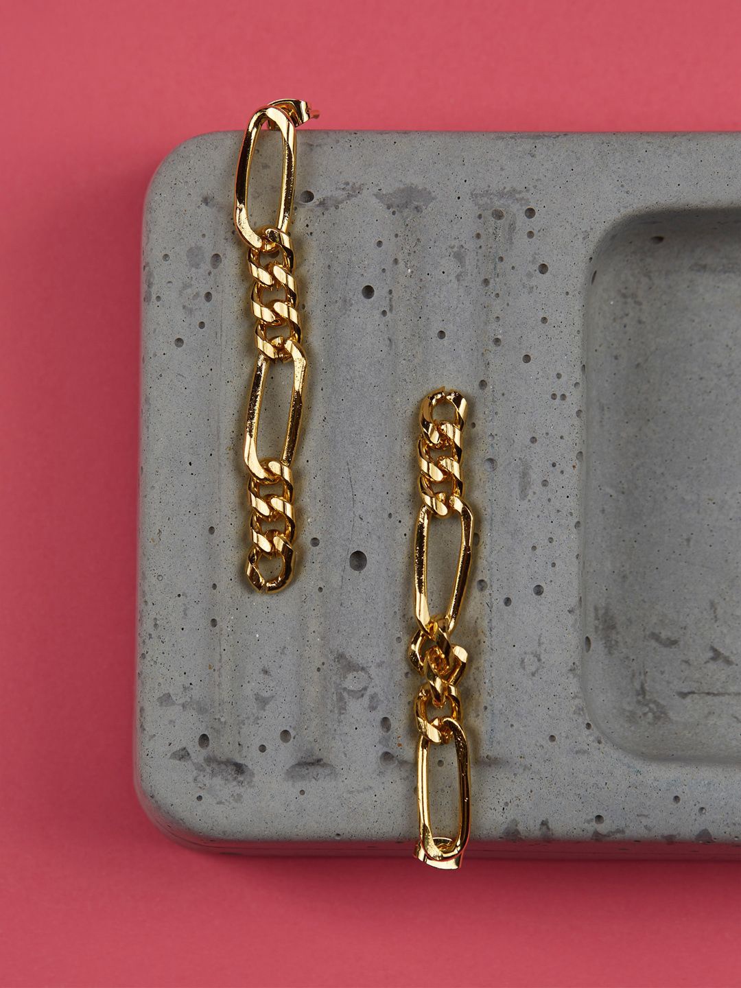 

The Slow Studio Gold-Plated Contemporary Long Drop Earrings