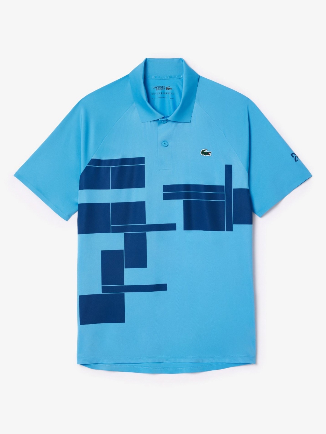 

Lacoste Men Abstract Printed Polo Collar T-Shirt, Blue