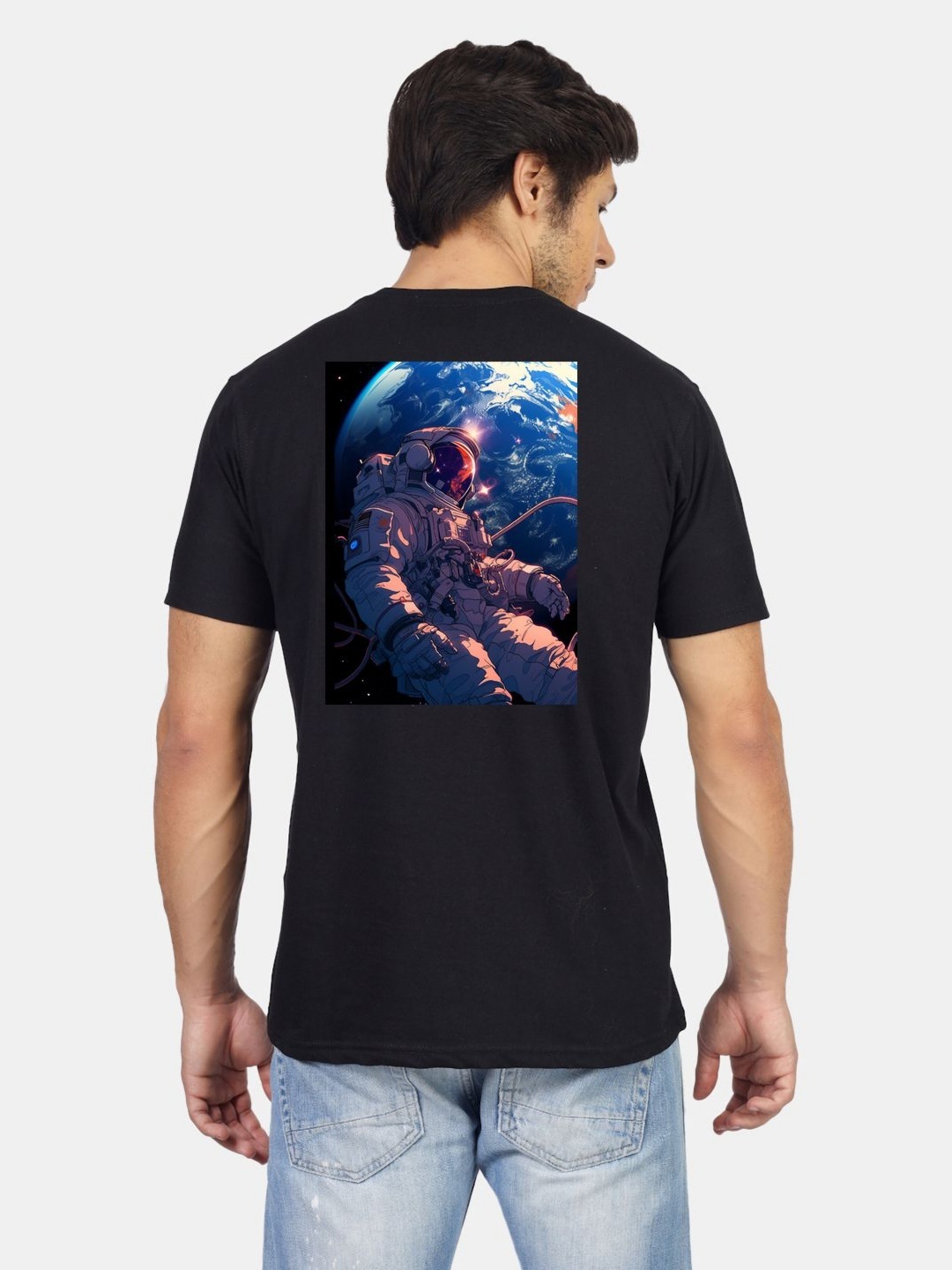 

Greylongg Men Graphic Printed Round Neck T-Shirt, Black