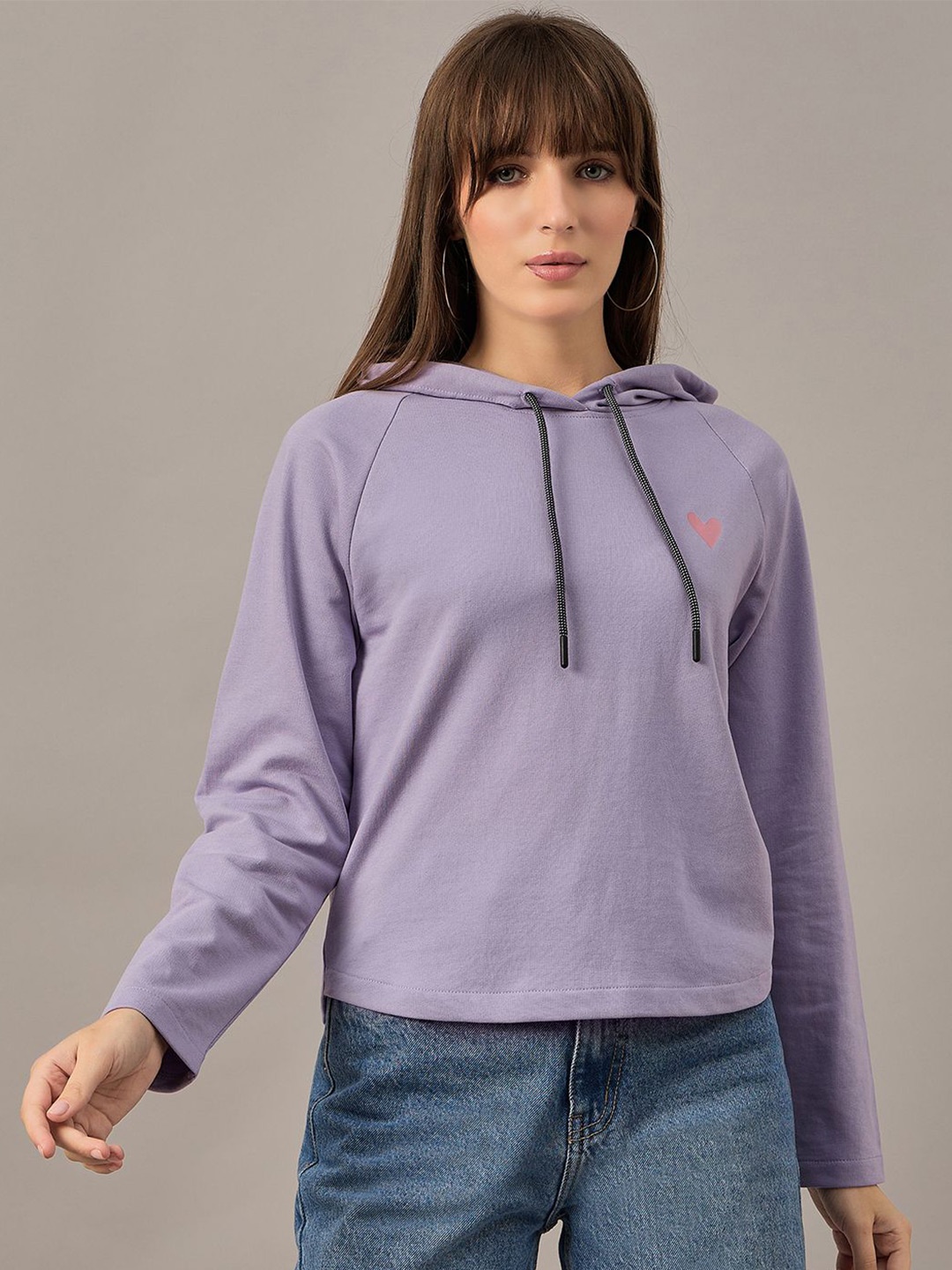 

The Roadster Lifestyle Co. Solid Hooded Sweatshirt, Lavender