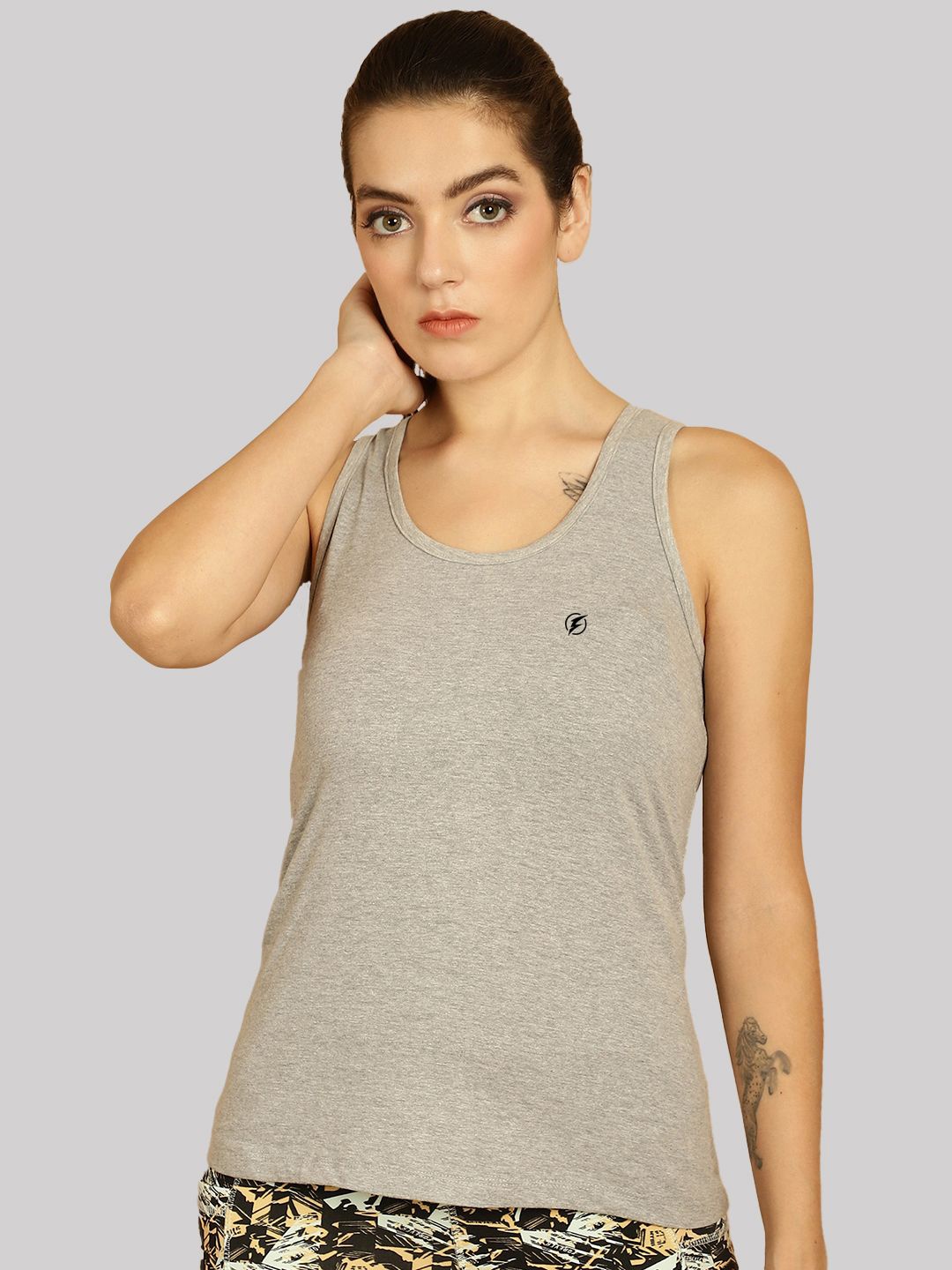 

Friskers Cotton Tank Top, Grey