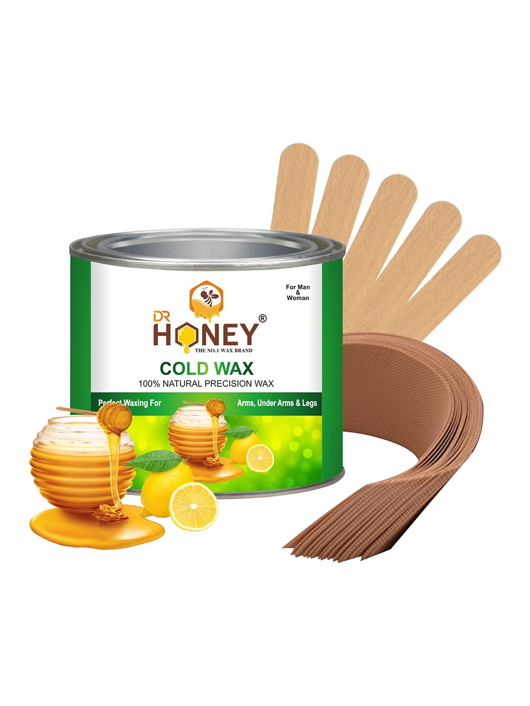 

DR HONEY Hair Removal Cold Wax- 600gm, Brown