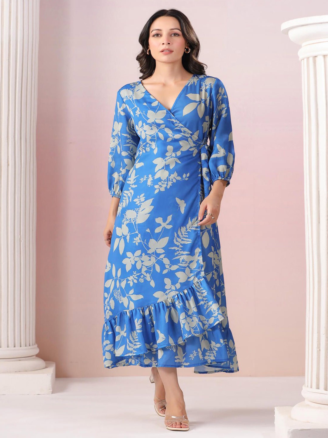 

mirari Floral Print Maxi Dress, Blue