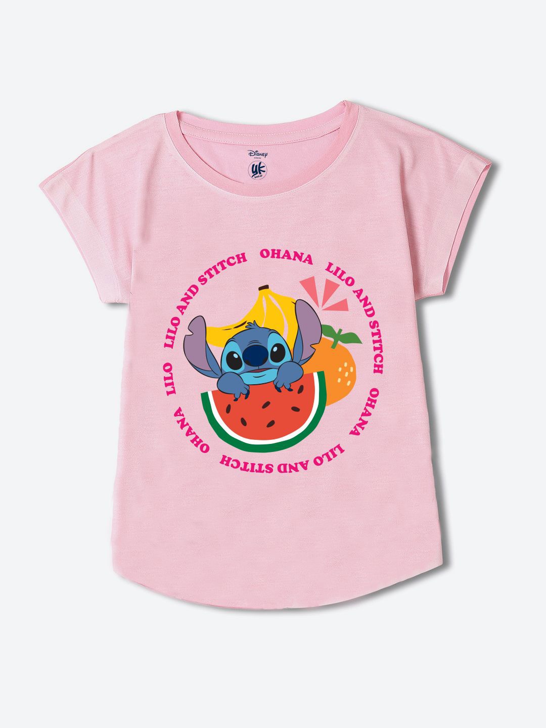 

YK Disney Print Top, Pink