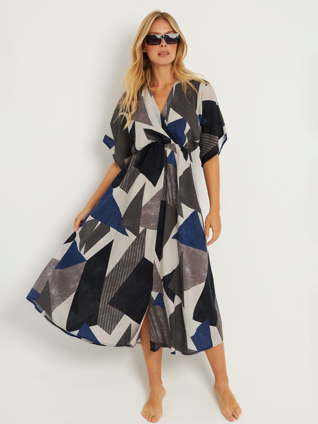 

Cool & Sexy Printed Midi Dress, Na