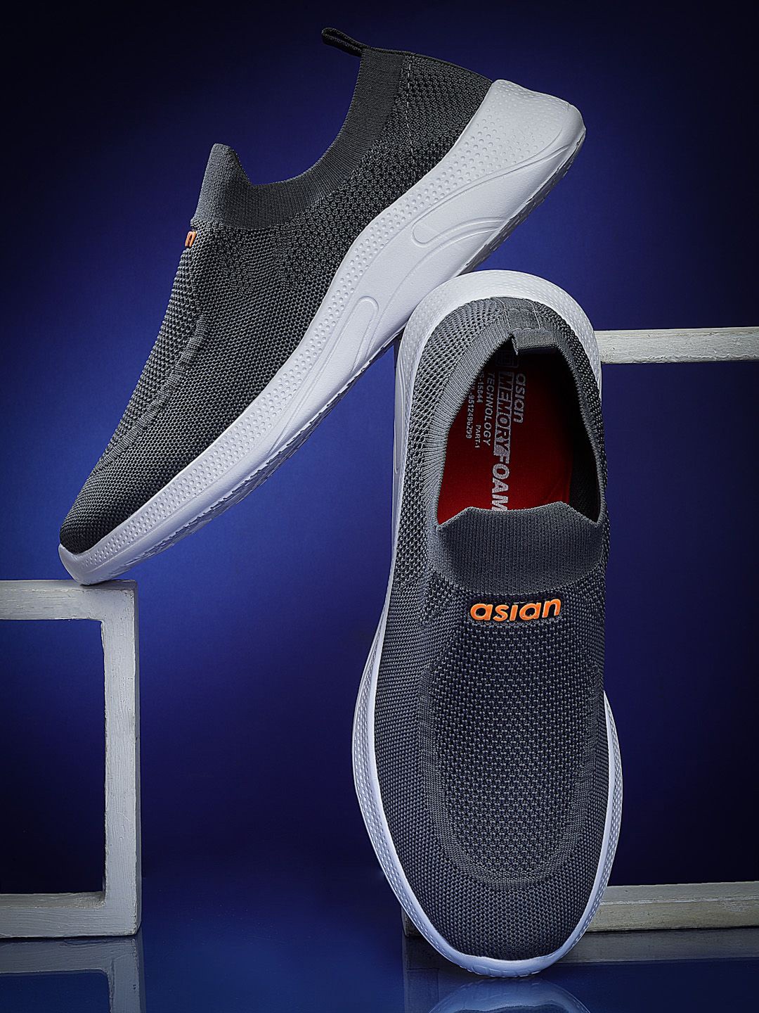

ASIAN Men STORM-13 Walking Non-Marking Sports Shoesoes, Grey