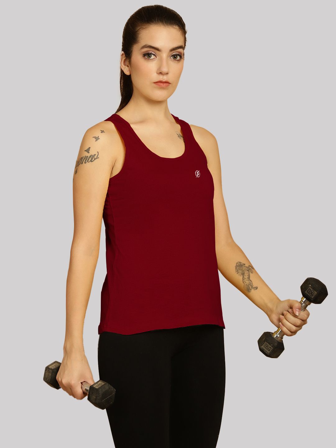 

Friskers Cotton Tank Top, Maroon