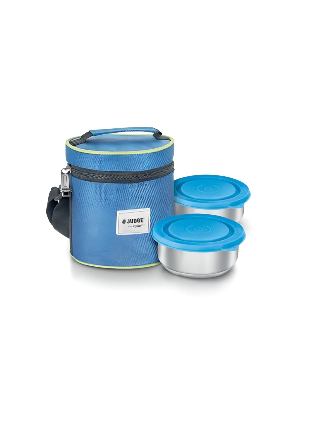 

JUDGE By Prestige Blue 3 Pieces Lunch Box With Pouch 330 ml, Silver