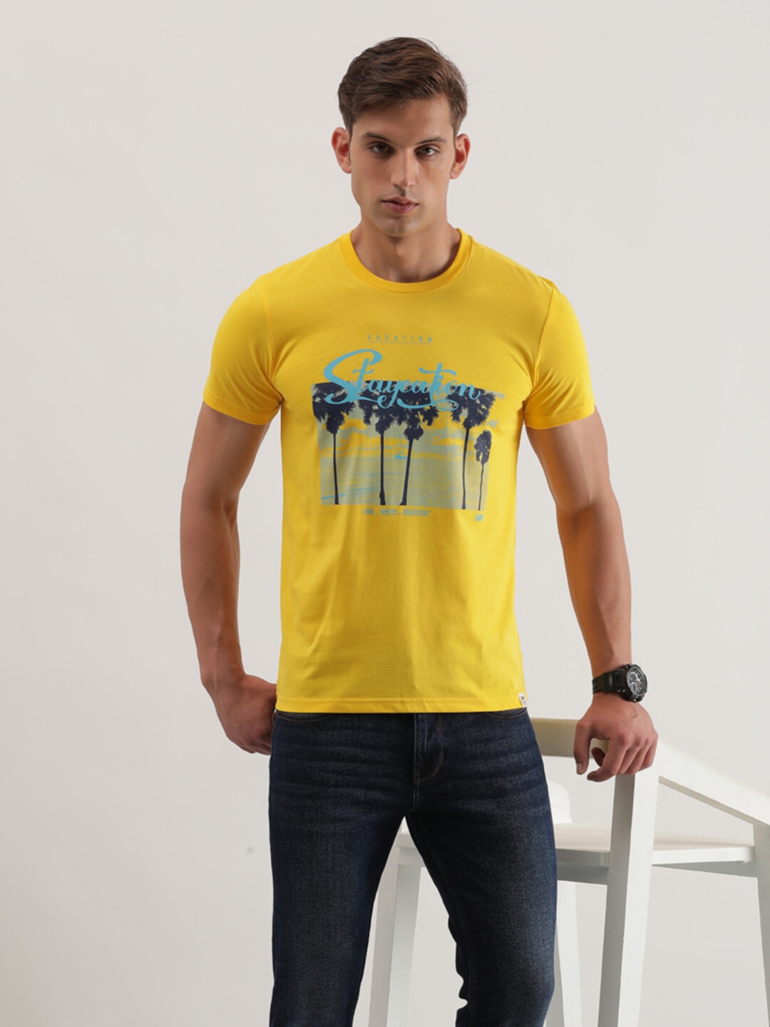 

Lee Graphic Printed Slim Fit T-shirt, Yellow