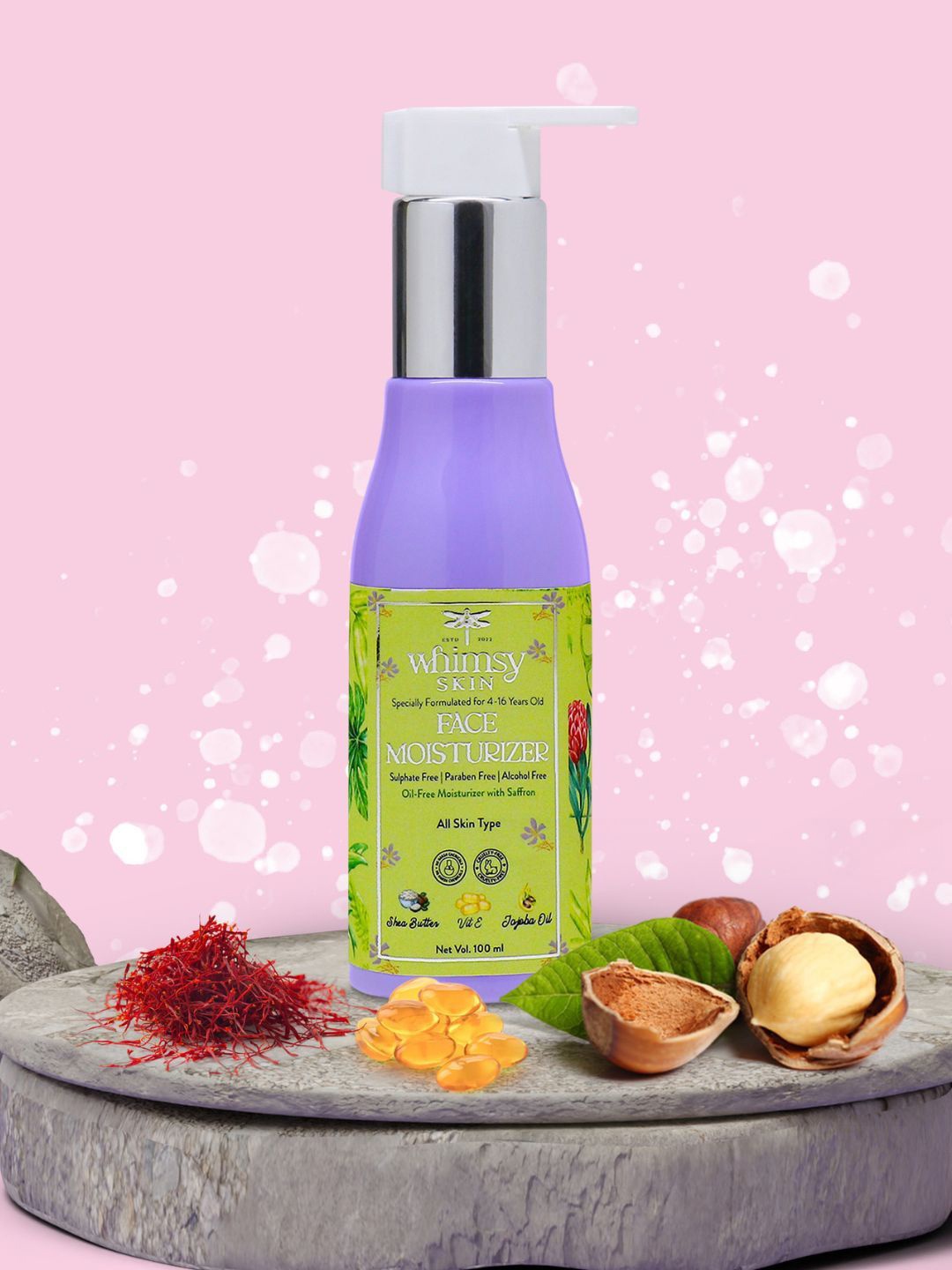 

Whimsy Beauty Shea Butter & Jojoba Oil Enriched Face Moisturizer- 100ml, Lavender
