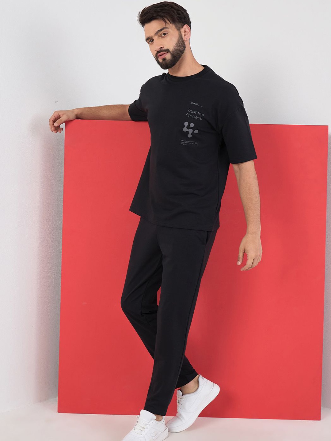 

Sweet Dreams Pure Cotton T-shirt & Trousers Co-Ords, Black