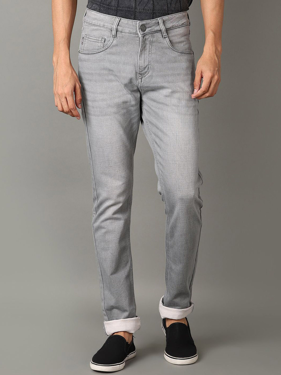 

V-Mart Men Mid-Rise Slim Fit Jeans, Grey
