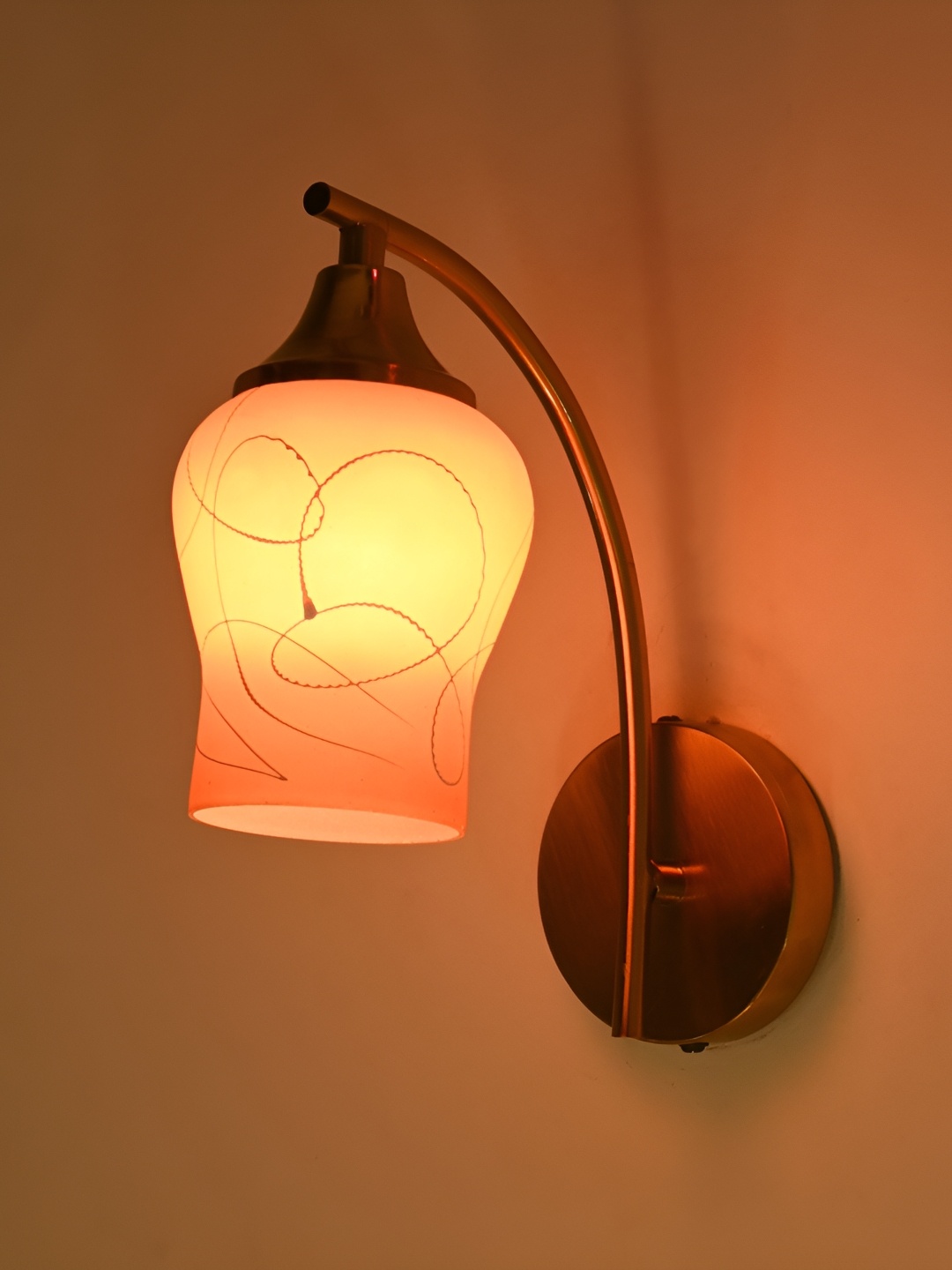 

Afast Orange & White Glass Traditional Rectangle Shaped Wall Lamp