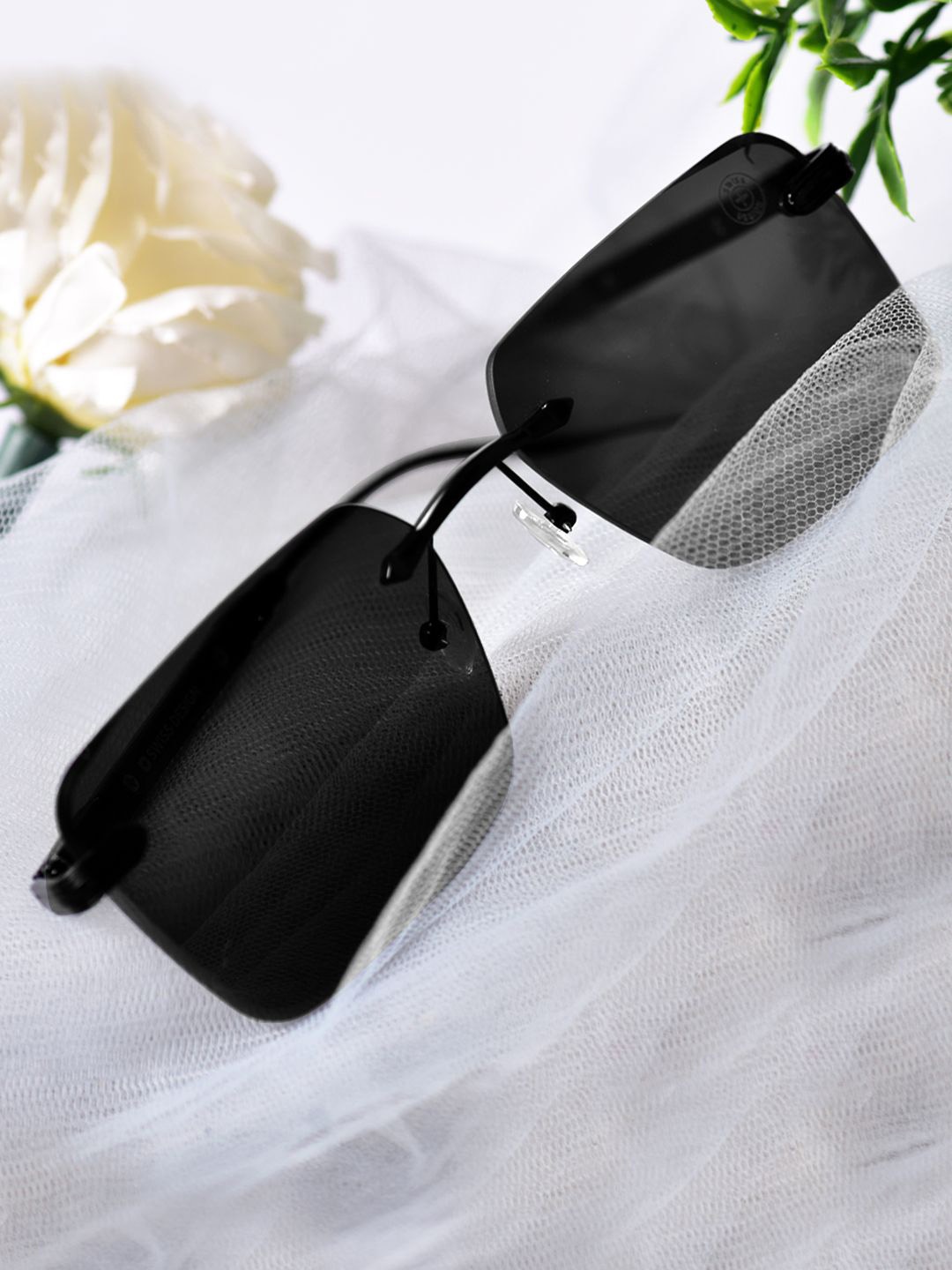 

DressBerry Unisex Browline Sunglasses with UV Protected Lens, Black