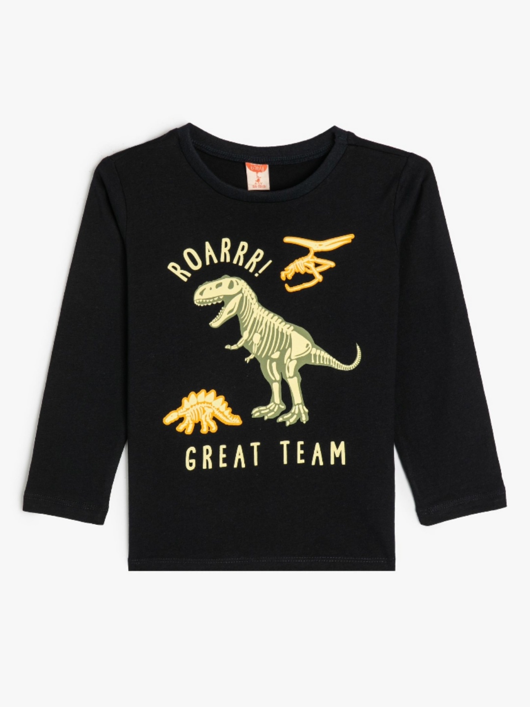 

Koton Boys Graphic Printed Round Neck Cotton T-Shirt, Navy blue