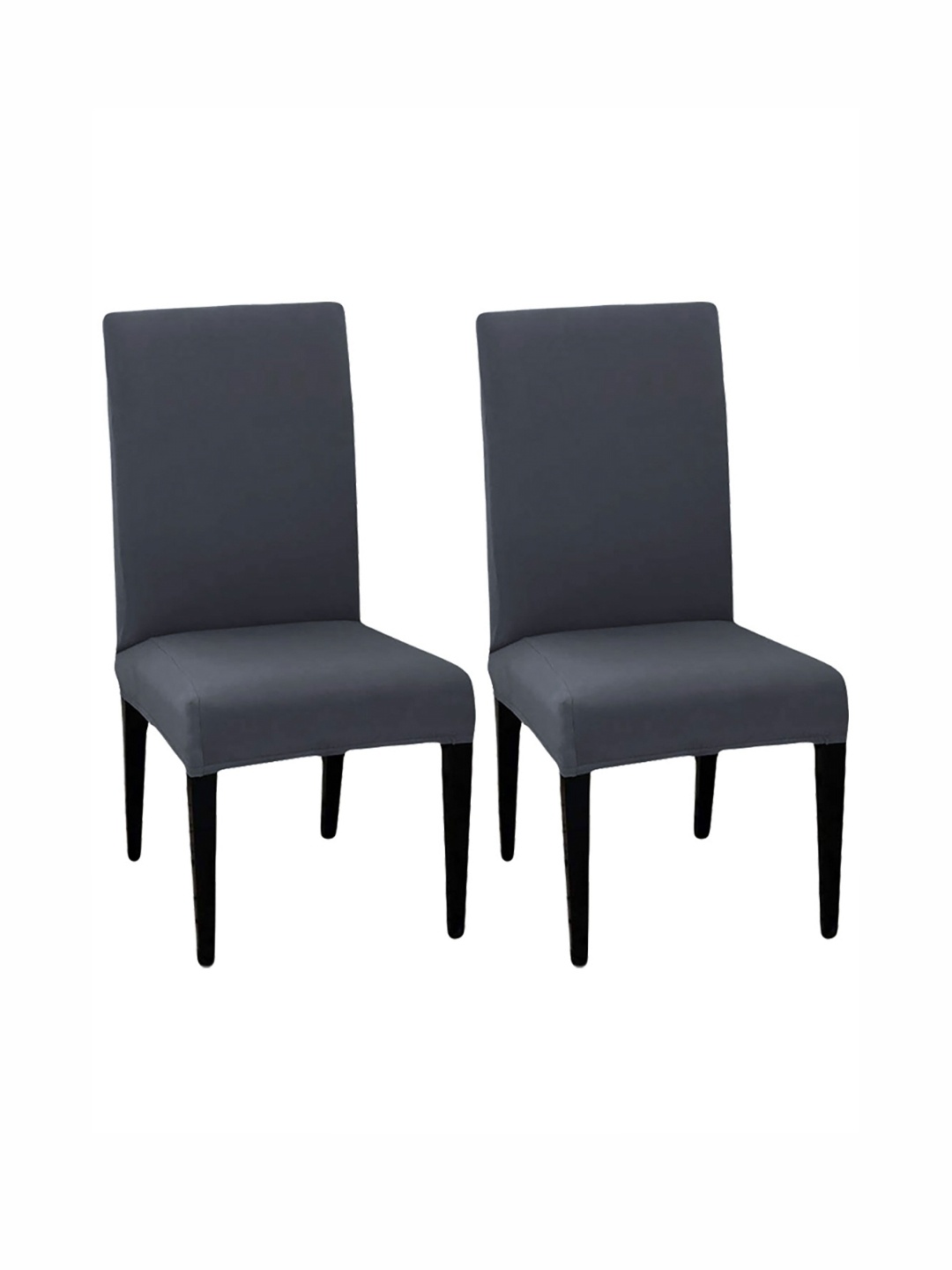 

Lazi Grey 2 Pieces Stretchable Dining Chair Covers