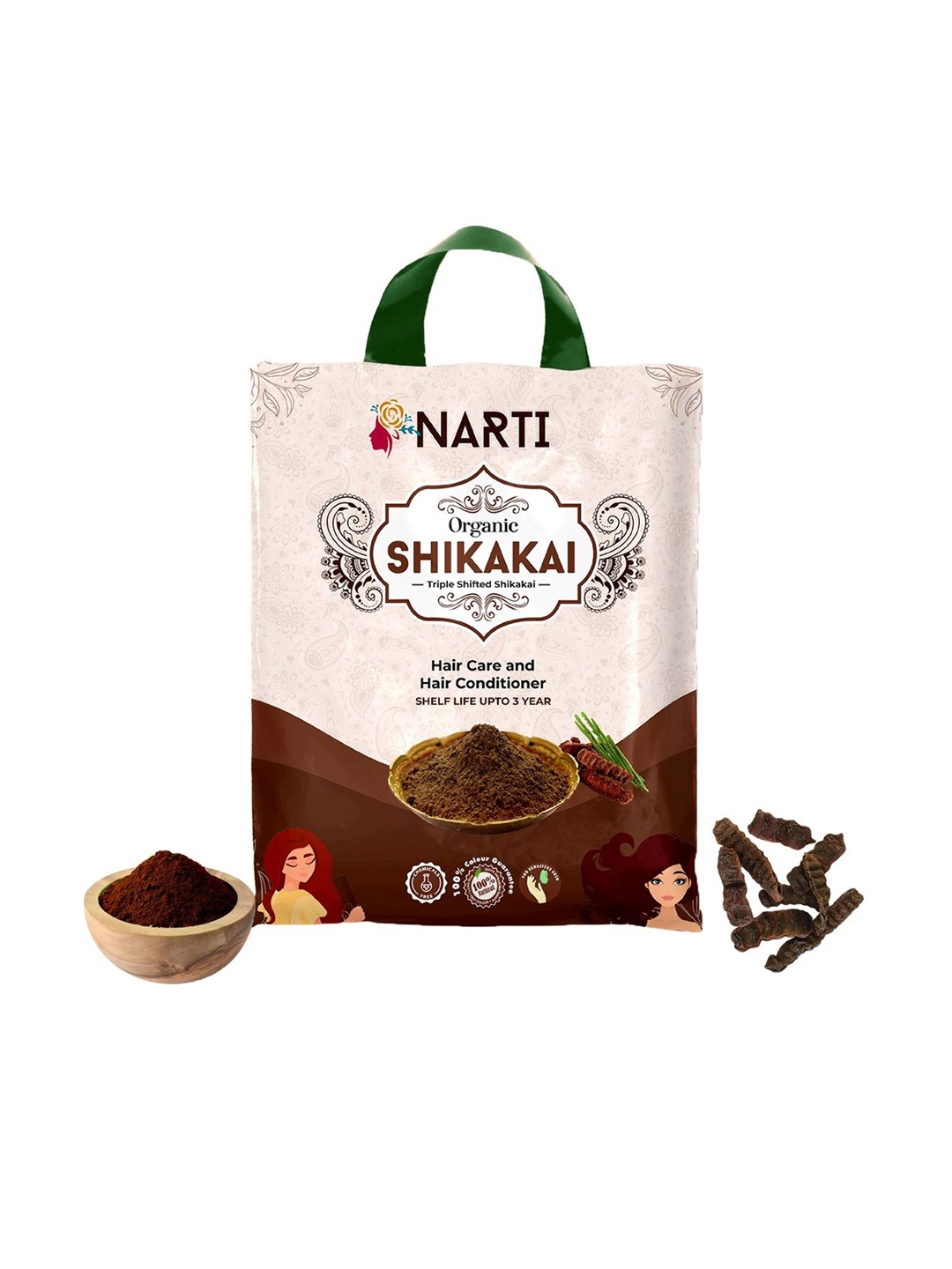 

NARTI Organic Natural Shikakai Powder-200g, Brown