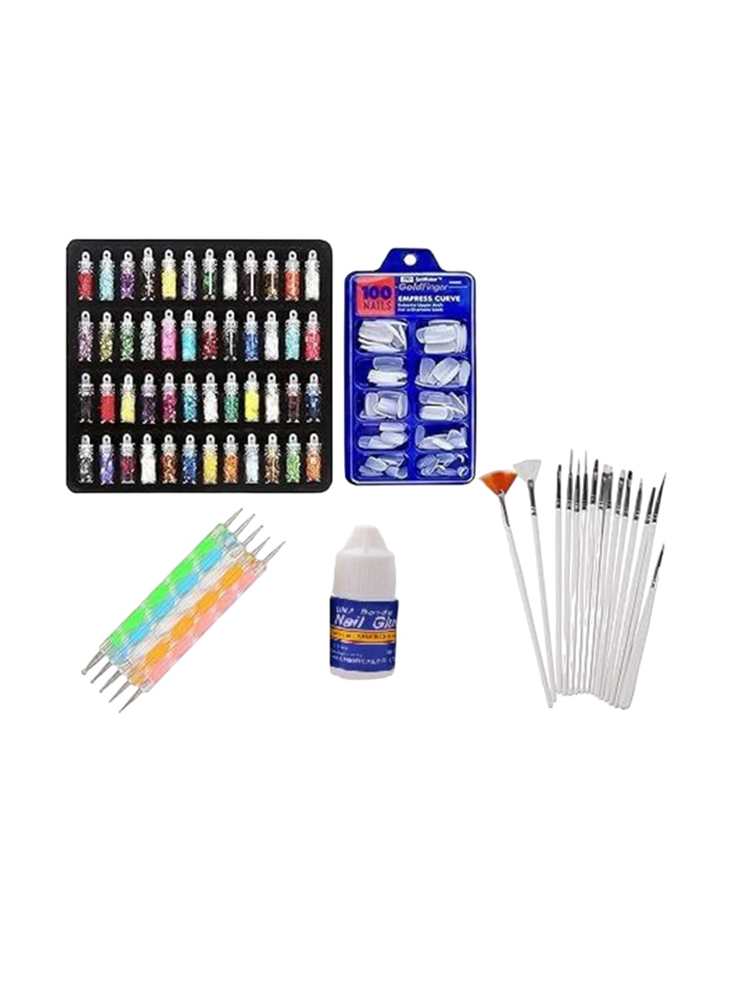

zemglam Set Of 168 Nail Art Kit, Blue