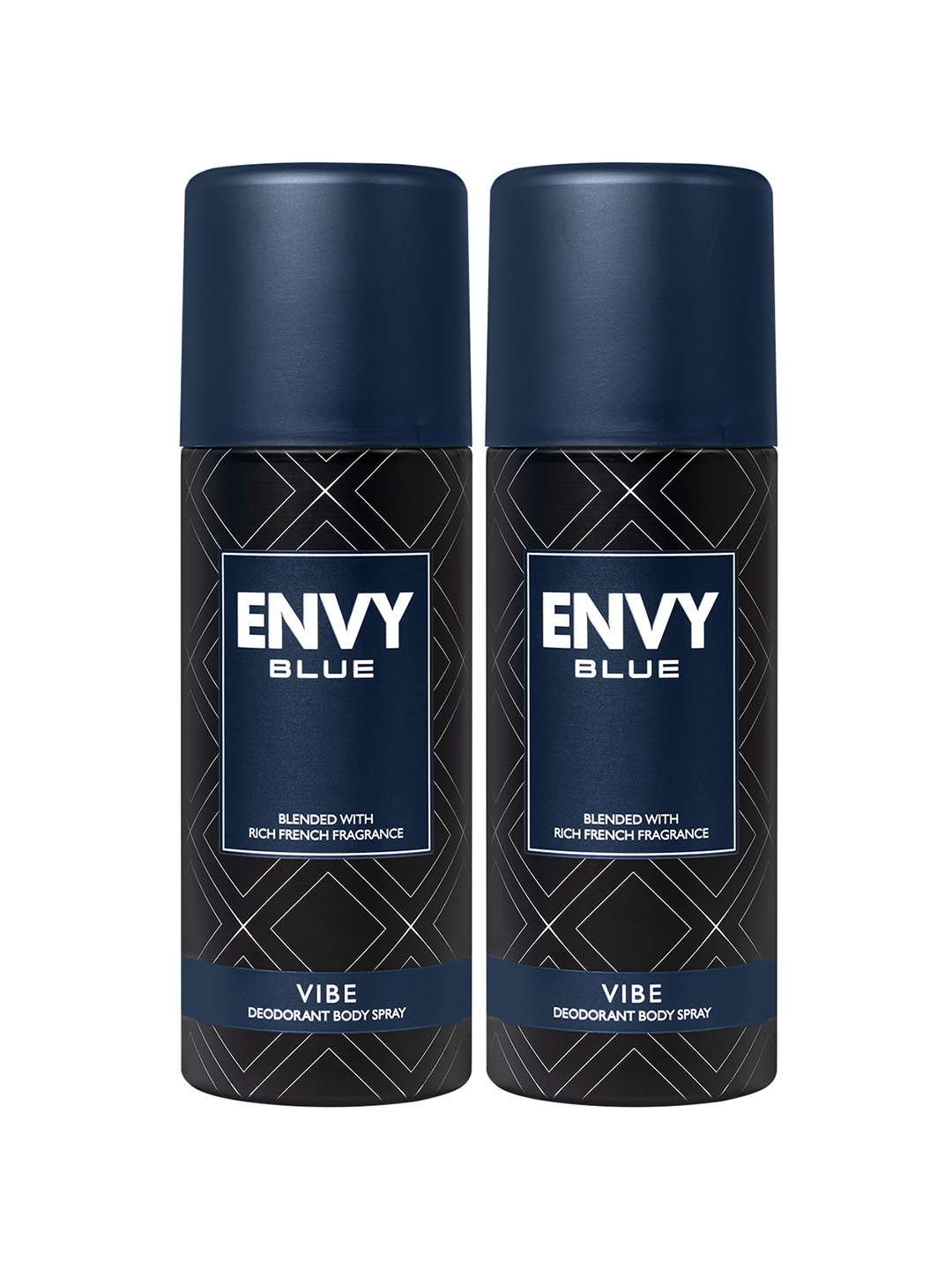 

Envy Men Set of 2 Blue Vibe Deodorant Body Spray - 105g (165ml) each, Black
