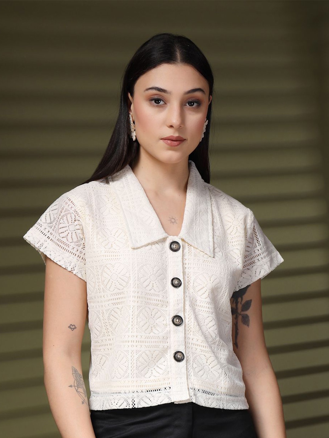 

plusS Cotton Crop Top, Cream