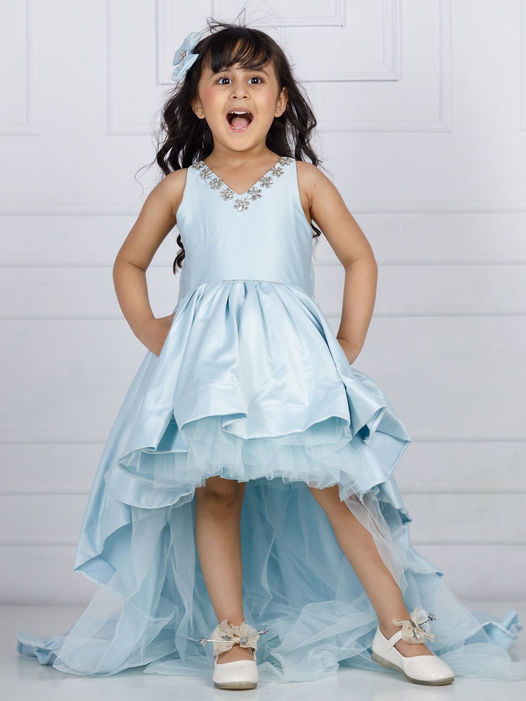 

The Lush Affair Girl High-Low Fit & Flare Dress, Blue