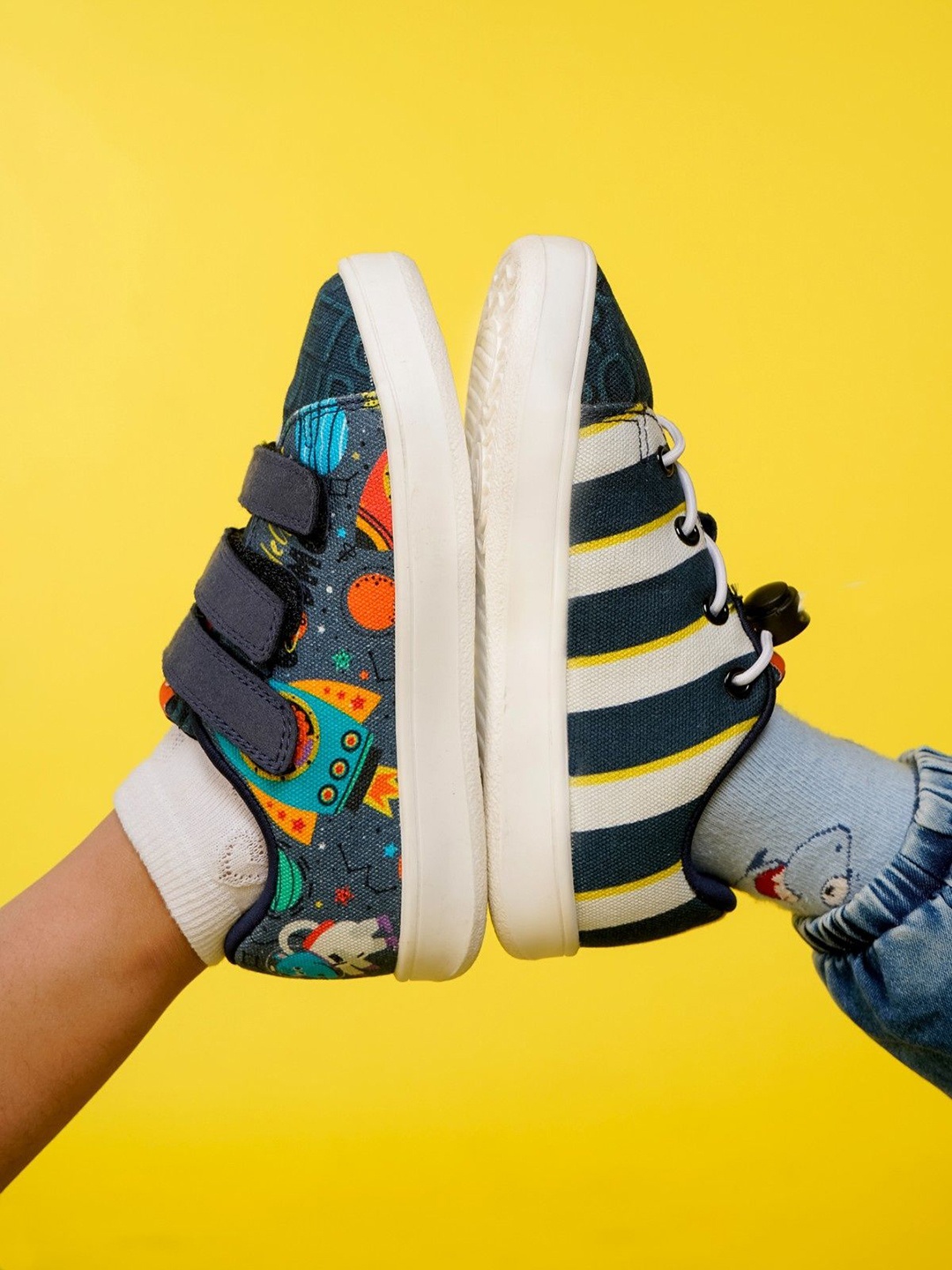 

HOPUP Unisex Kids Colourblocked Slip-On Sneakers, Navy blue