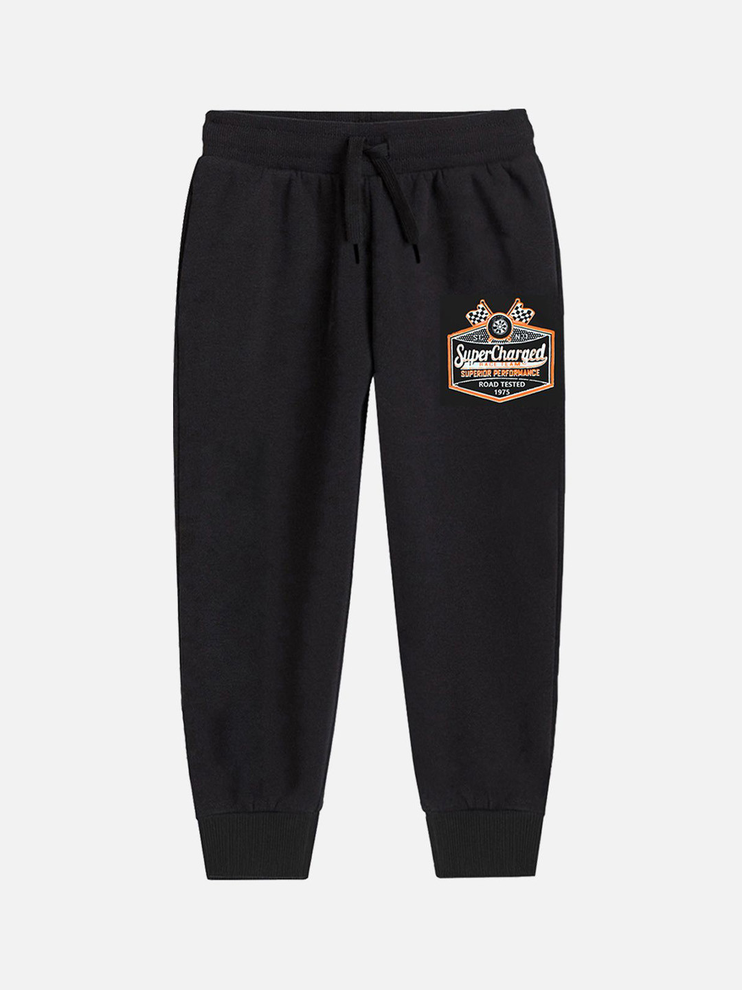 

YK X Trampoline Boys Mid-Rise Joggers, Black