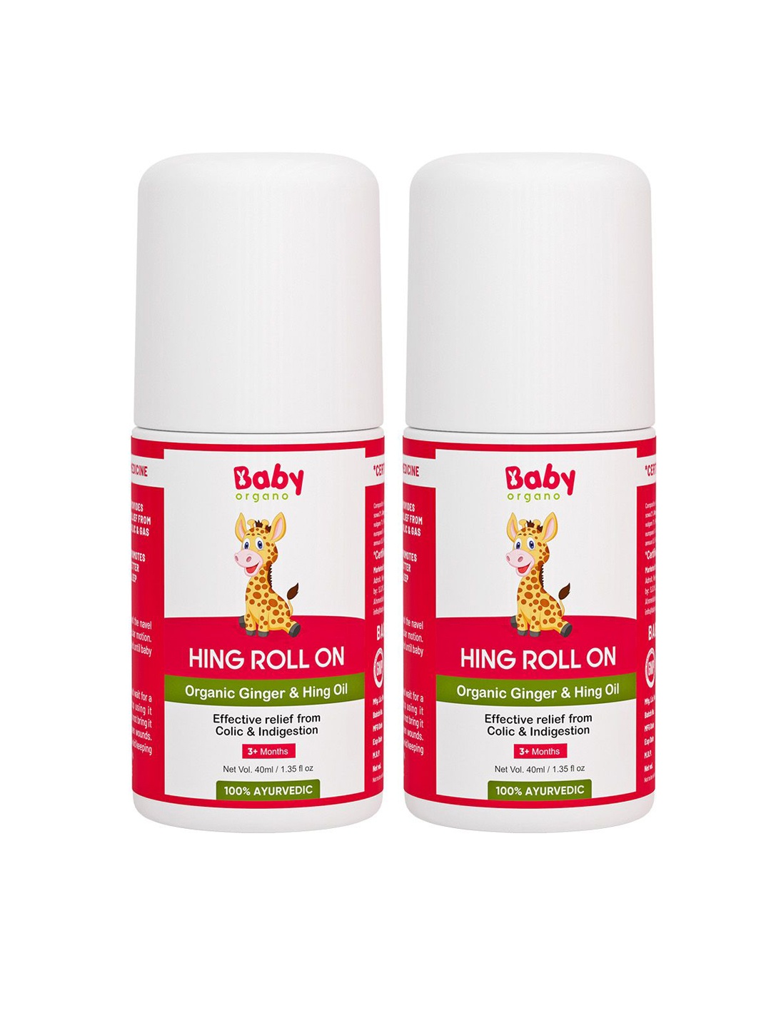 

BABYORGANO Set Of 2 Hing Roll On -40ml Each, Pink