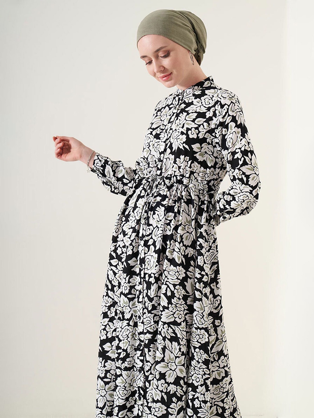 

BIGDART Floral Printed Maxi Dress, Black