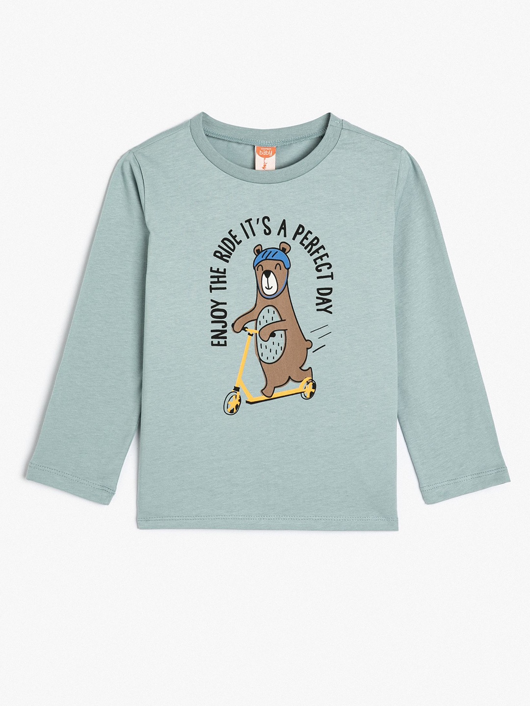 

Koton Boys Graphic Printed Round Neck Cotton T-Shirt, Blue