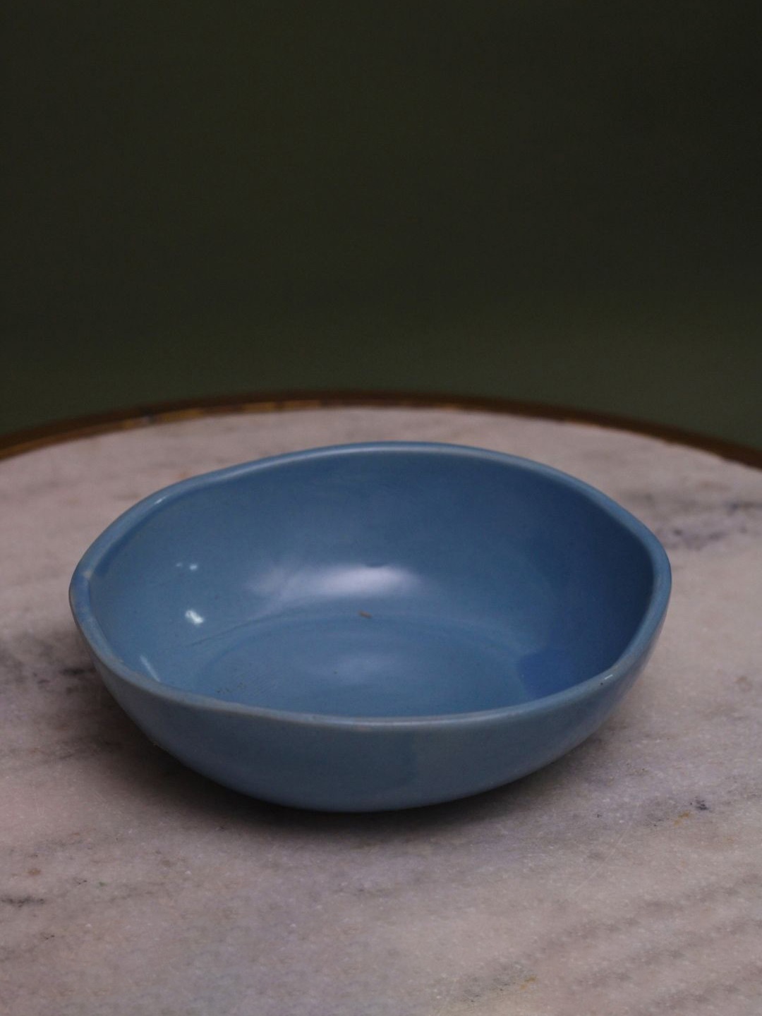

WEAVING HOMES Blue Ceramic Serving Bowl 300 ml