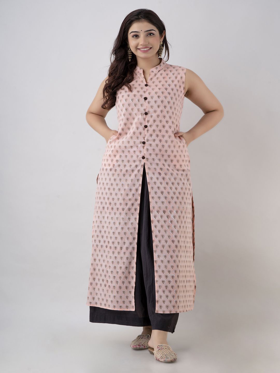 

Jaipurite Floral Printed Kurta, Pink