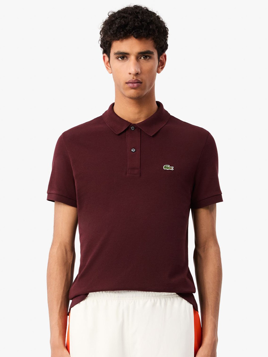 

Lacoste Men Solid Polo Collar Cotton Slim Fit T-Shirt, Purple